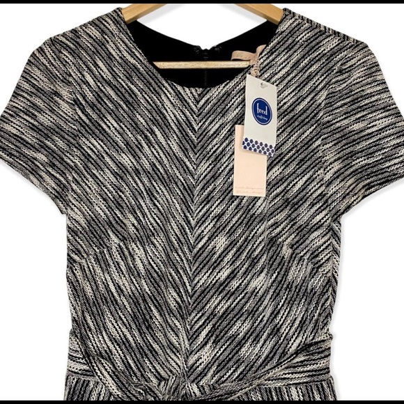 Anthropologie Hutch Dress NWT Avery Fit & Flare Black White Size M BEAUTIFUL! - Picture 6 of 11